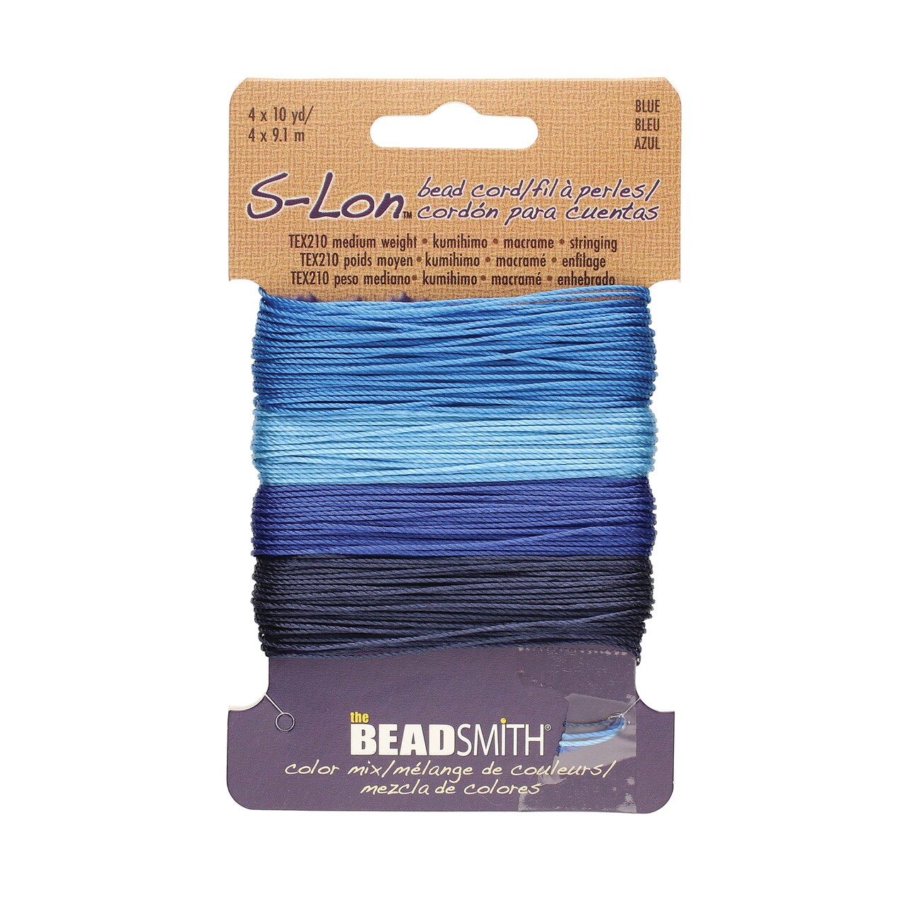 The Beadsmith S-Lon Bead Cord – .5 mm Twisted Nylon Cord for Stringing, TEX210
